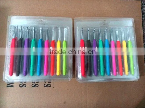 Hot sale tpr thermoplastic rubber crochet hook , crochet hook set, manufacturer of crochet hook