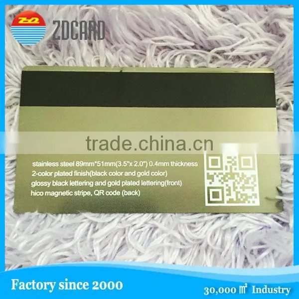 QR code UV magnetic strip metal card