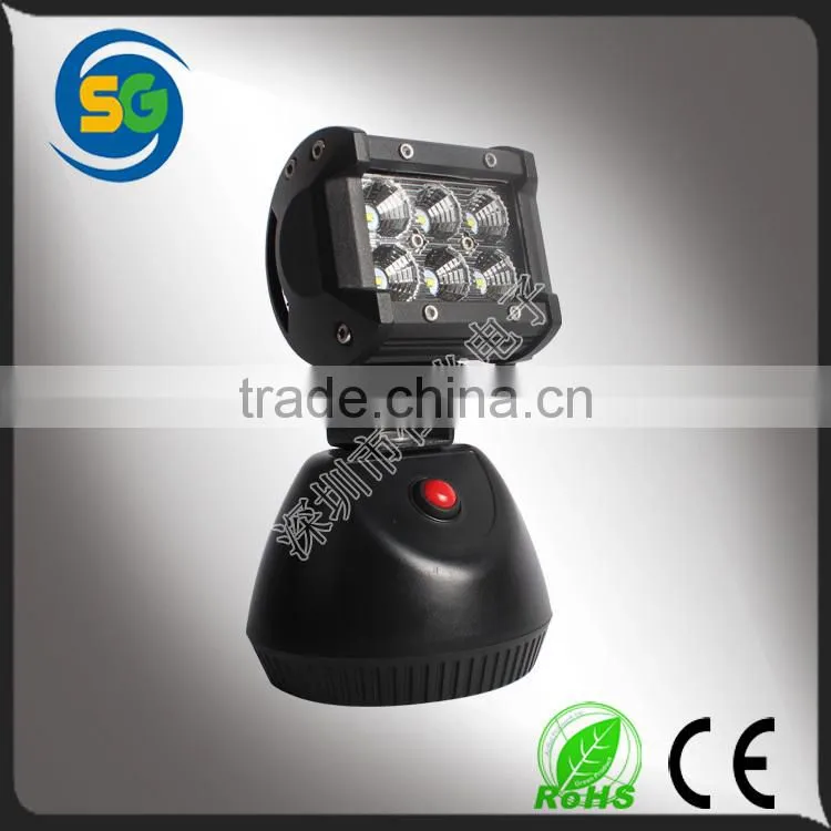 Promotion 18W super bright rechargeable LED working light, led work light, LED work lamp for truck 4X4 SUV vehicles