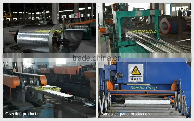 Low cost light steel frame prefabricated sheds structural steel hanger