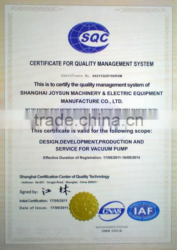 Single-stage rotary vane vacuum pump
