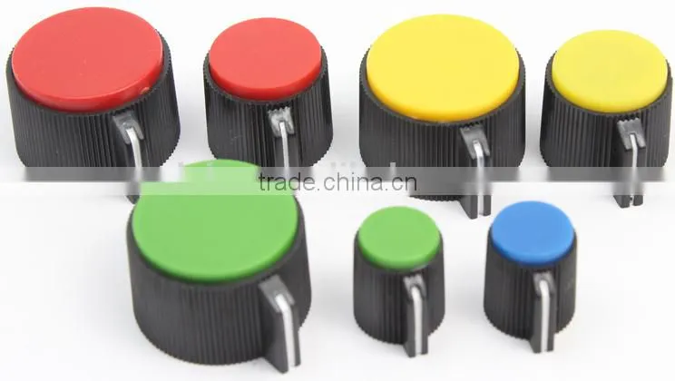 serrated plastic collet mount knobs with white pointer