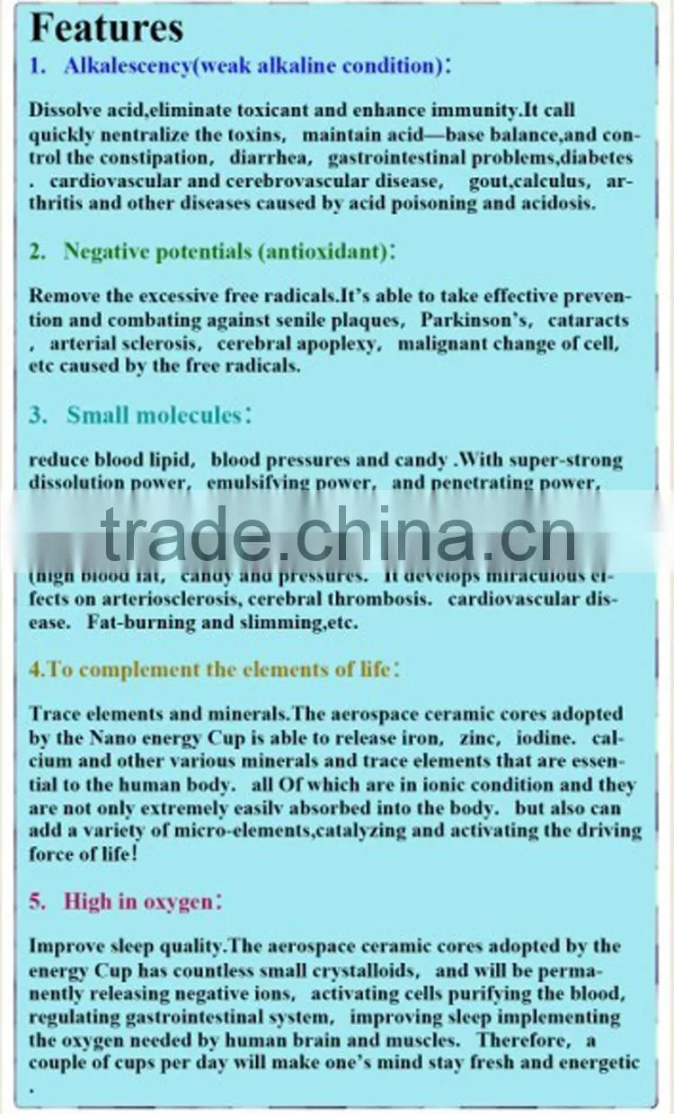 Mineral alkaline Ceramics water filter stick