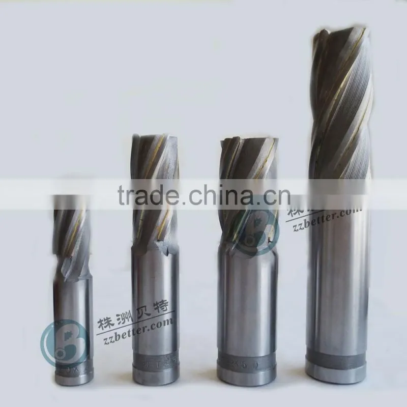 First class 4 flutes square cemented brazed carbide end mill