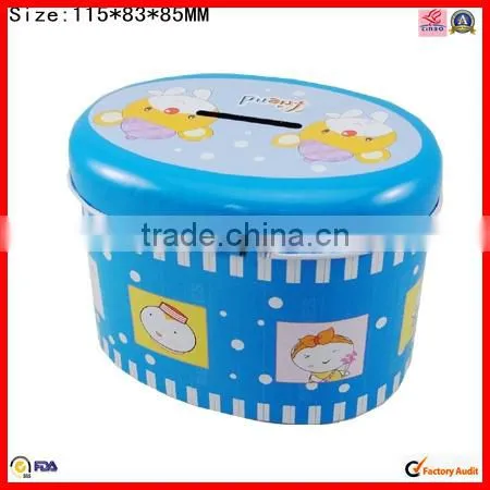 oval with lock factory sale wholesale antique coin tin