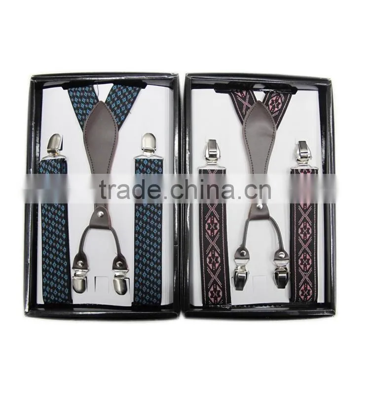 Cheap elastic new fashion design white suspenders
