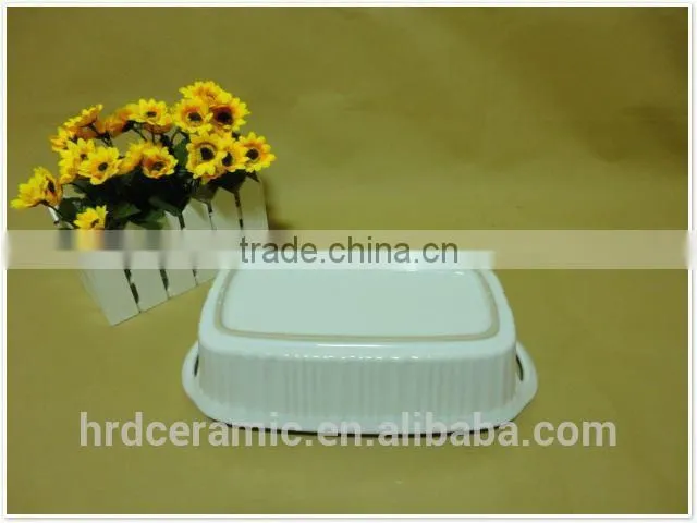 White Square heat resistant ceramic bakeware