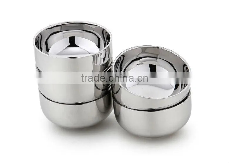 stainless steel double-layers Korea-style bowl