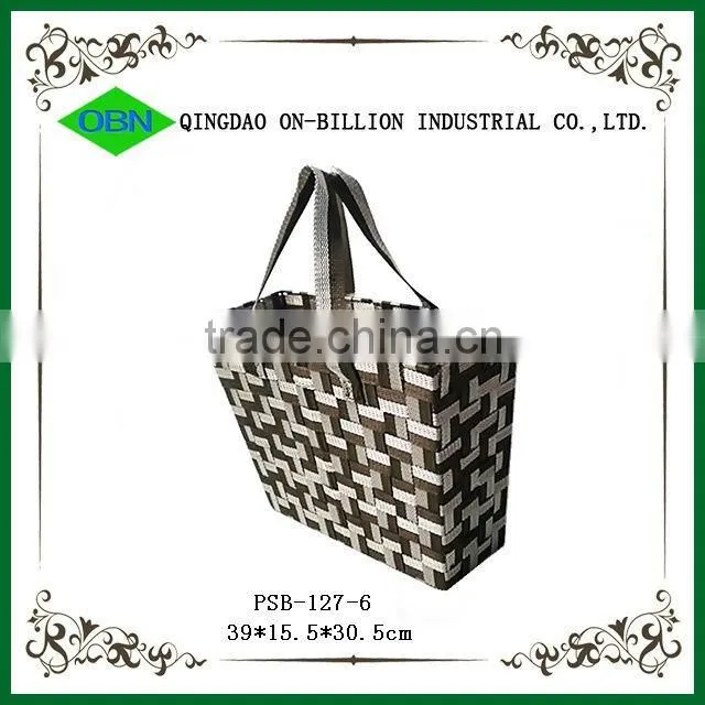 Colorful shopping bag woven basket weave bag basket bag