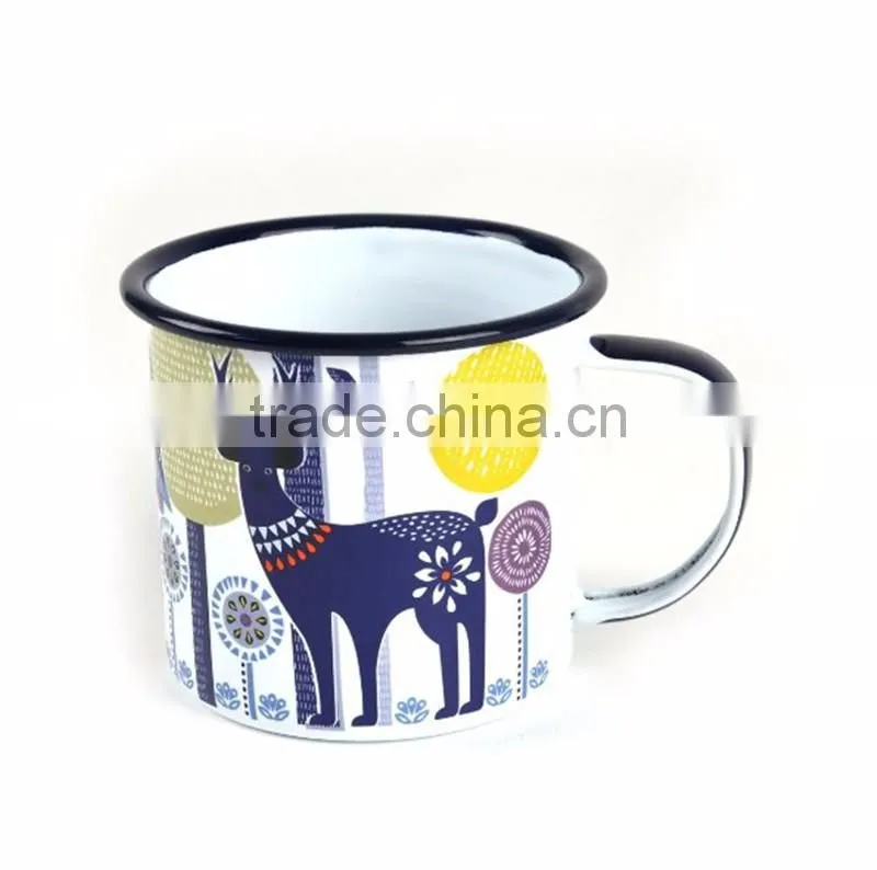 China factory wholesale customized traveling enamel mug