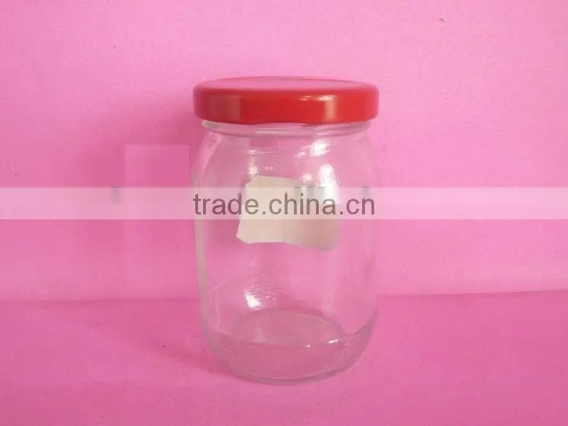 glass pickles jars with metal cap, glass pickles container