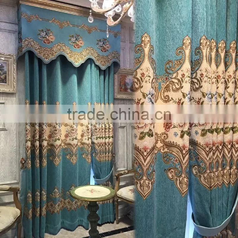 x-86411 momoda luxury home decorations french retro antique curtain with sheers and valance arabian curtain fabric