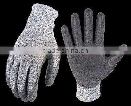 PU coated anti-cut gloves