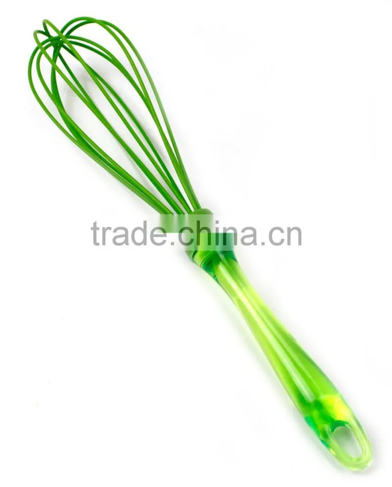 E06-R1 Wholesale Plastic Whisk Egg Beater Whisk Rotary Turbo Whisk