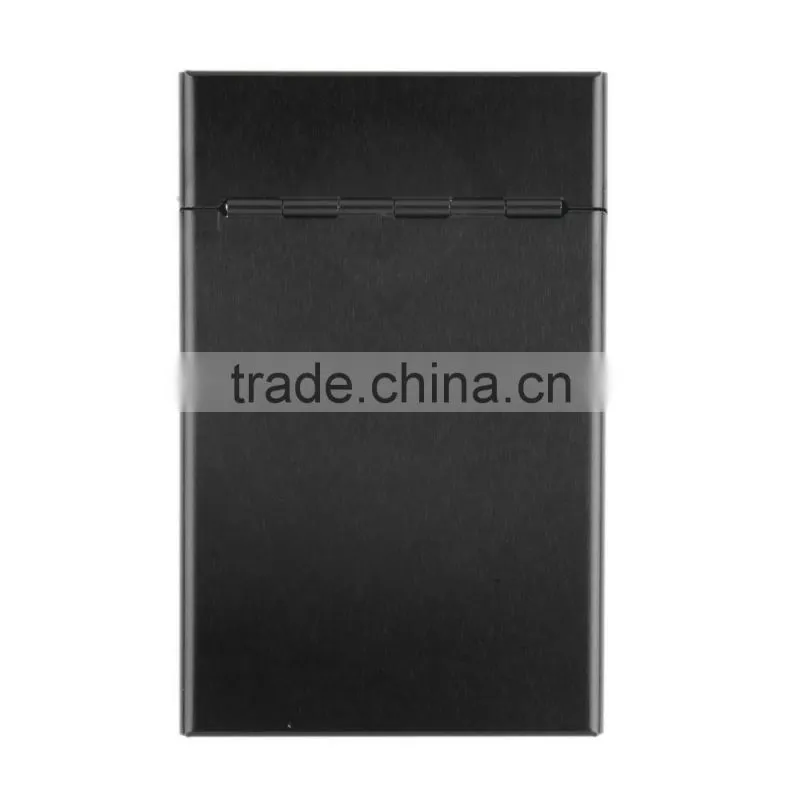 Black Aluminum Cigarette Case Cigar Metal Cigarette Box Holder Tobacco Storage Case Gift