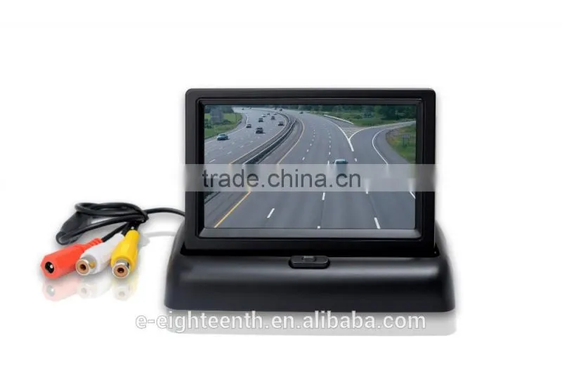 2016 popular 4.3" TFT LCD Foldable Monitor For Car Reverse Rear View Camera