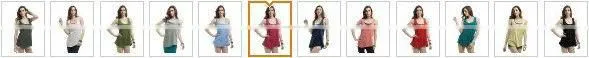 Women's loose fit U neck slip T-shirt with a pocket