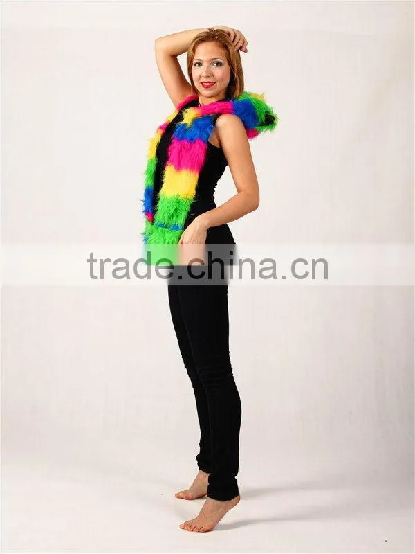 Top grade classical OEM services fuzzy animal hood hats