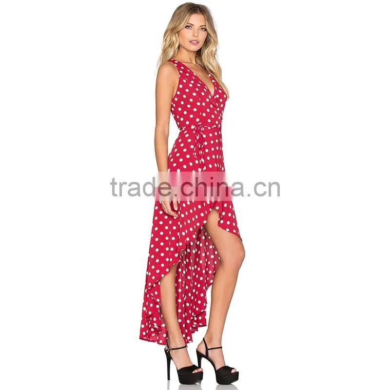 Wholesale 2016 new design sleeveless long crinkle chiffon full length party dress