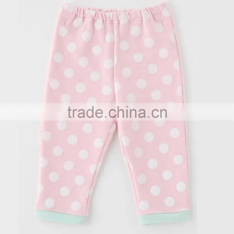 2PCS 100% Cotton High Quality Baby Frock Designs Pastel Polka Dot Kids Pajamas New Born Girls Baby Clothes