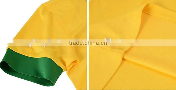 Brazil Soccer World Cup 2014 quick dry fit sport polo shirt man