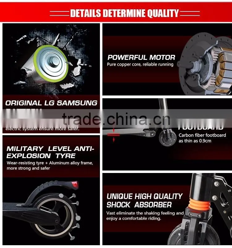 2017 New Suspension fork Motorcycle Carbon Fiber Fat Tire City Coco 2 Wheel Harley Electric Scooter