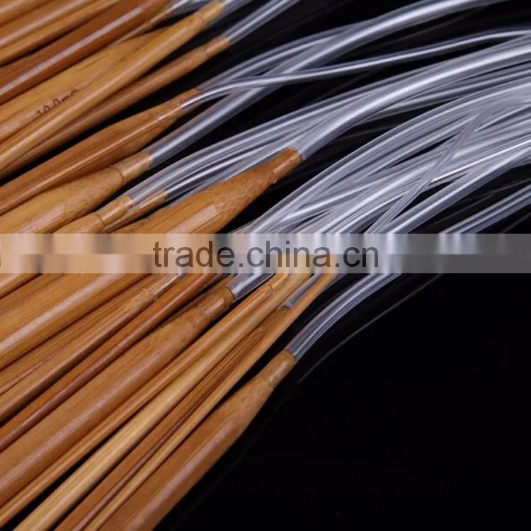 18Pcs/set 47" 120cm Top Quality Transparent Plastic Wooden Circular Bamboo Knitting Needle