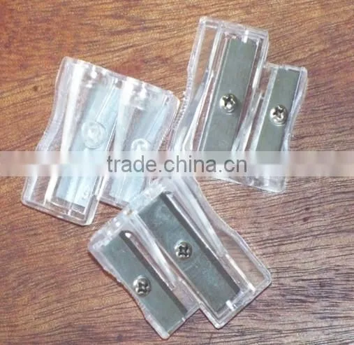 two holes plastic pencil sharpener