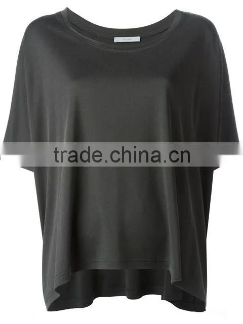 Custom Women Short Sleeve O Neck Oversized T-Shirts for printing,Oem Summer Clothes Black Loose T-Shirts for Women
