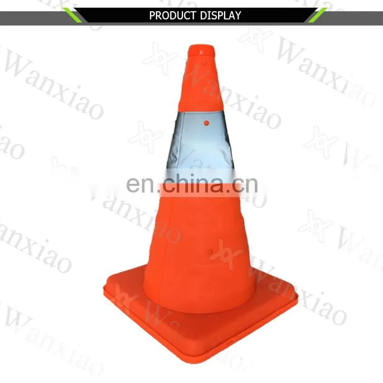 Traffic road safety cone road safety led reflective collapsible cone white led light traffic cone