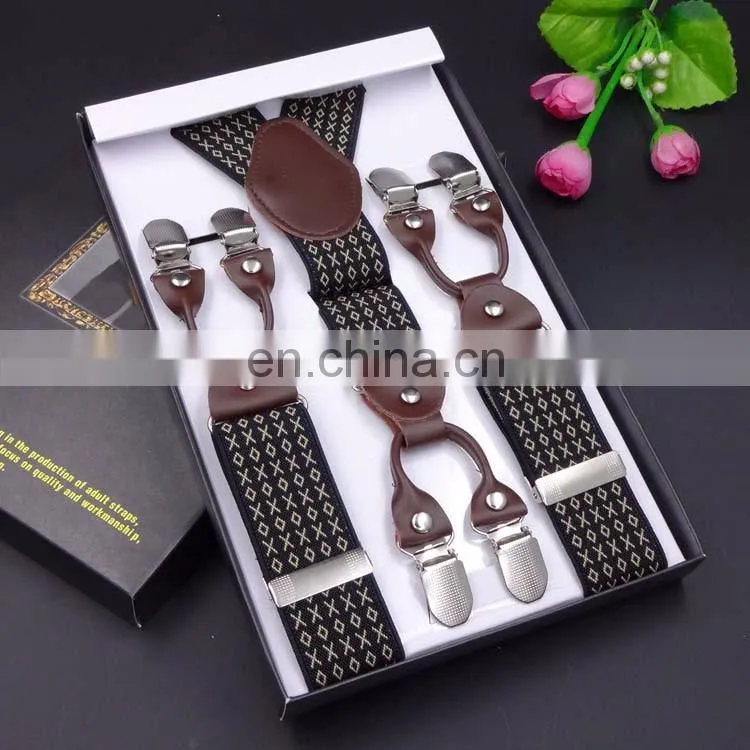 Fashion wholesale high quality 3.5cm jacquard suspenders