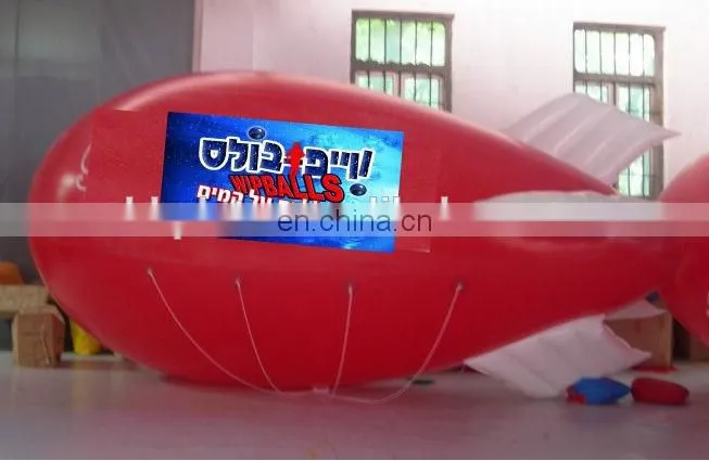 4m long inflatable blimp airship/inflatable zeppelin helium balloon for advertising