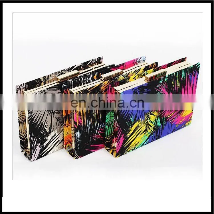 High quality fashion ladies hard box with metal frame /women handbag for party