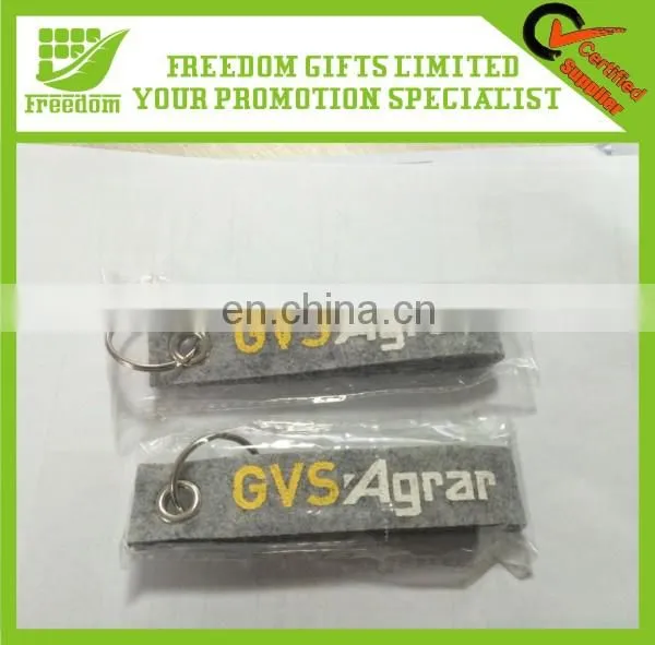 Logo Custom Printed Cheap Promotional Felt Keychain