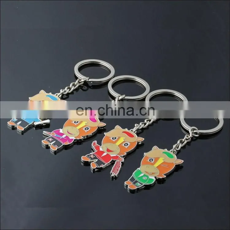 Custom enamel animals keychains for sale