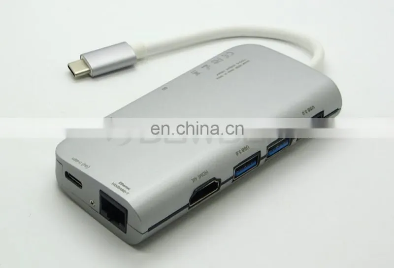 USB C Hub 8 in 1 Multi Port Adapter Type C Combo Hub for Macbook pro