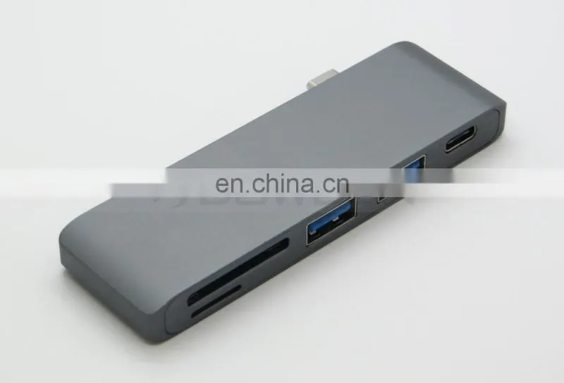 5 in 1 Type-C Hub USB 3.0 Combo Hub with USB-C Charging & Card Reader for MacBook