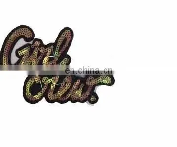Eco-Friendly Feature and Embroidered Sequin Letter Word Applique