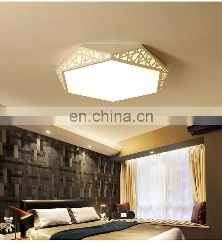 Fashion personality round LED ceiling lamp living room simple warm romantic art lights