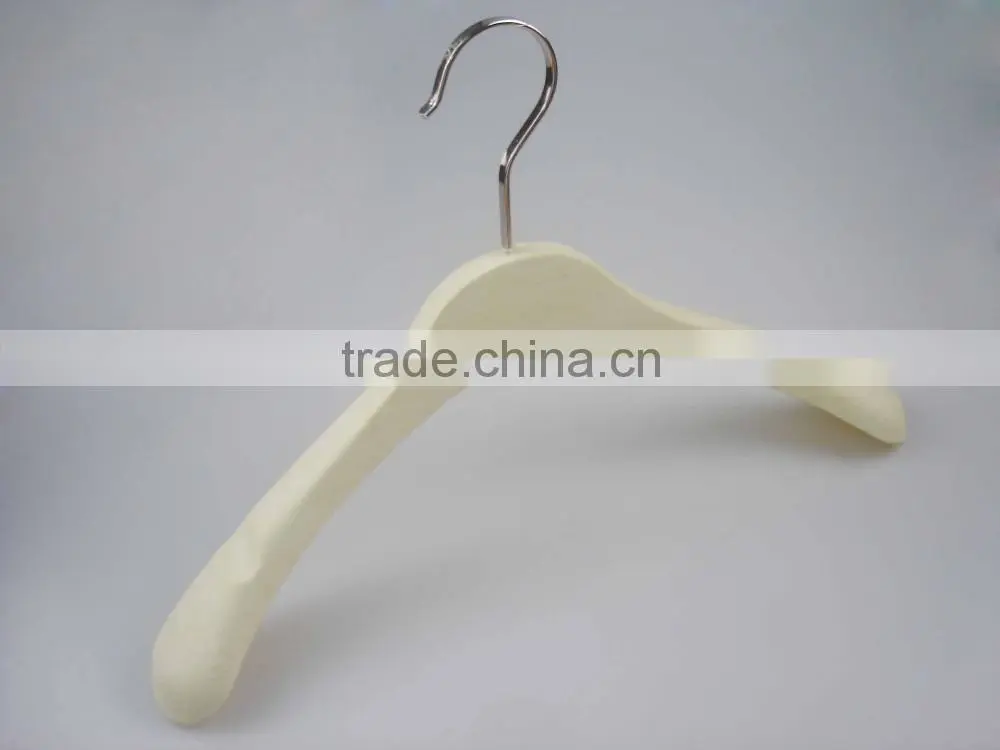 IMY-524 imitation wood grain plastic top hangers for fabric cheap