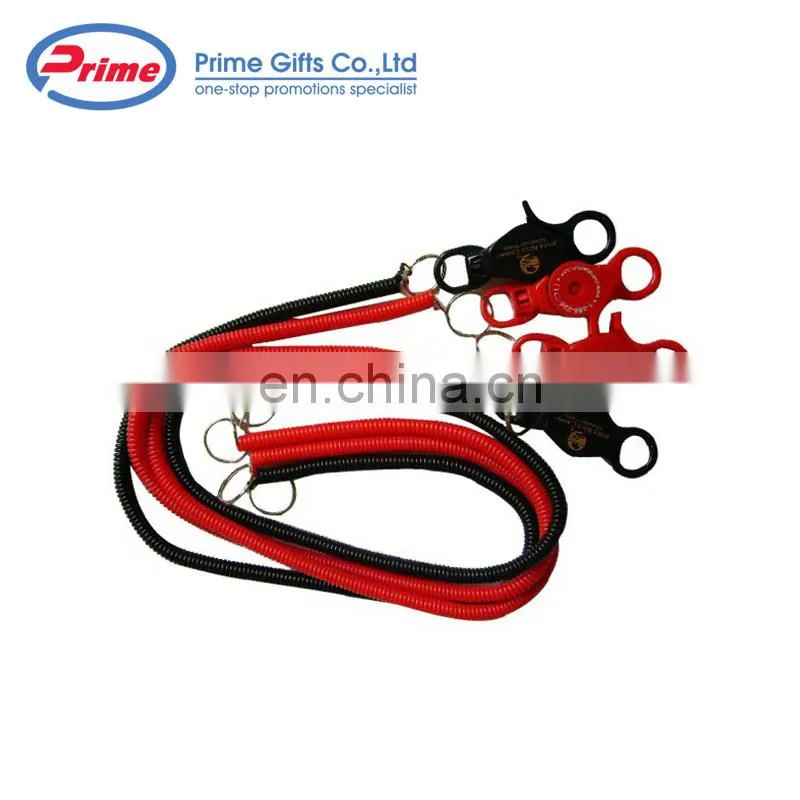 20" Coiled Casino Bungee Cord with Lobster Claw Lanyard