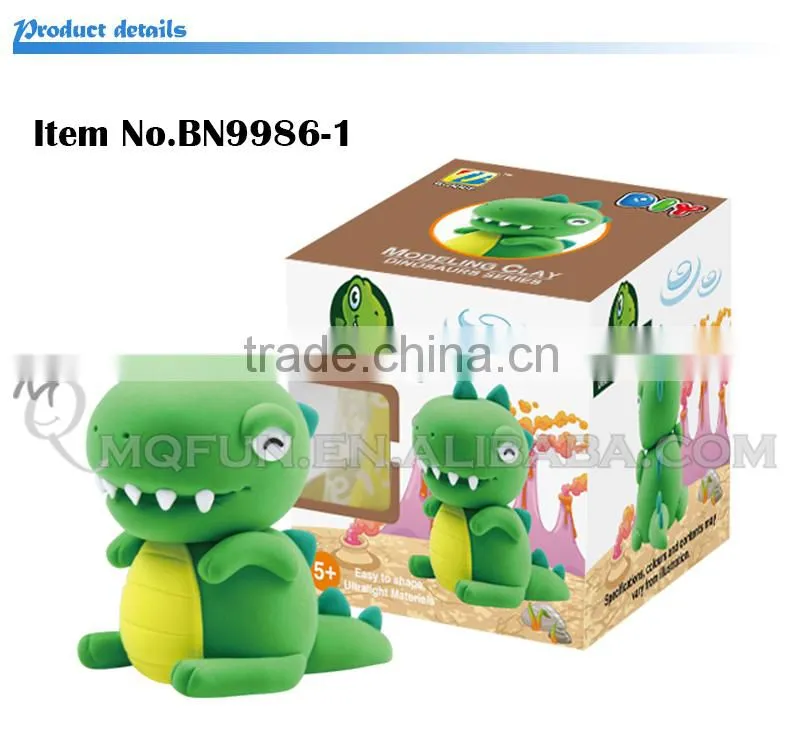 Mini Qute Bonnie kawaii Jurassic Park Tyrannosaurus DIY cartoon model building block plasticine clay educational toy NO.BN9986-1