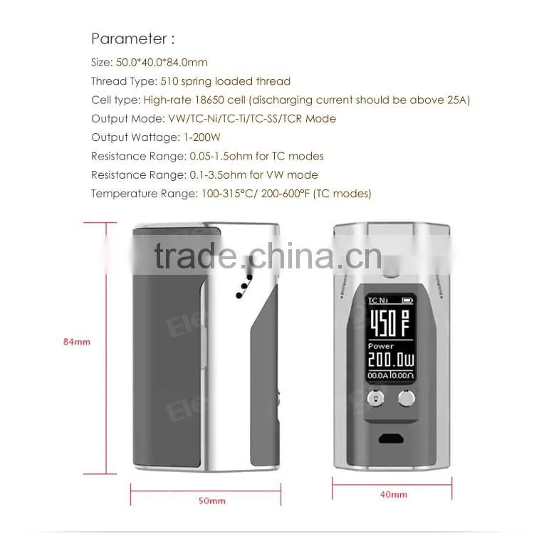 Best Factory Price Wismec Reuleaux RX200S TC Mod from Elego