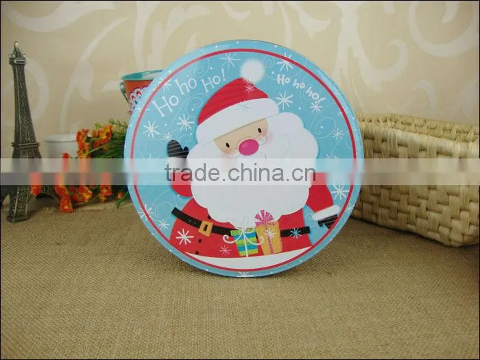 round metal gift tin box
