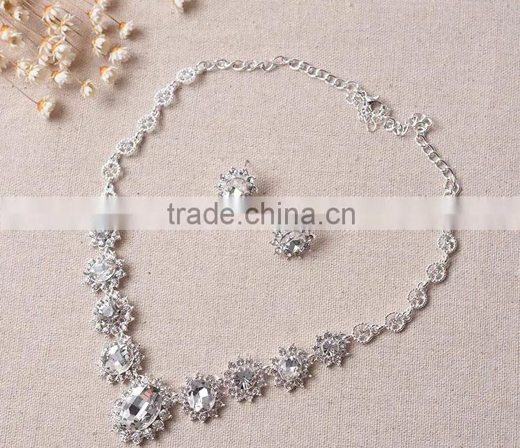 2016 Beautiful Necklace and Earring Set Bridal Jewelry Set