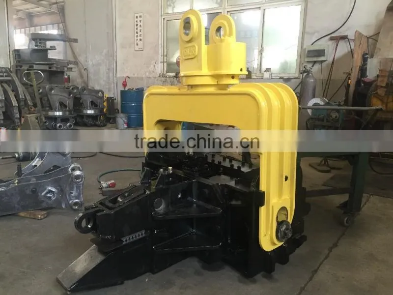 wood steel stone hydraulic pile driver for excavator