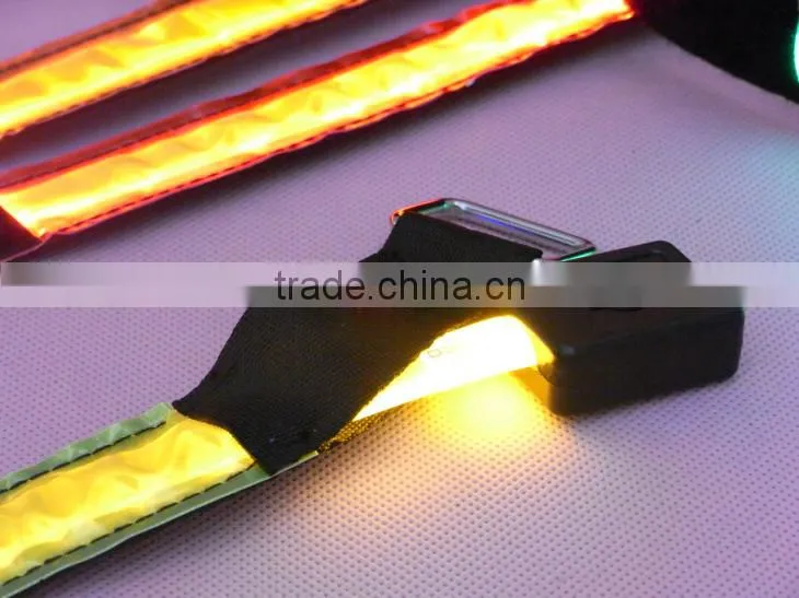 LED light Flash safety arm band safety lights fiber arm bands