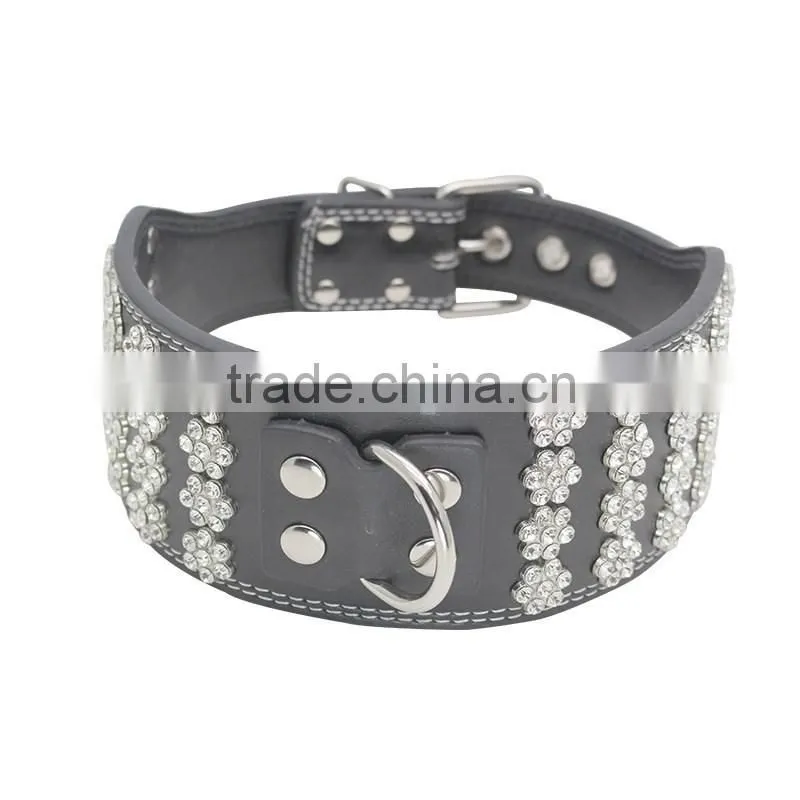 Wholesale 7.5cm four rows of iron openwork pet dog collars