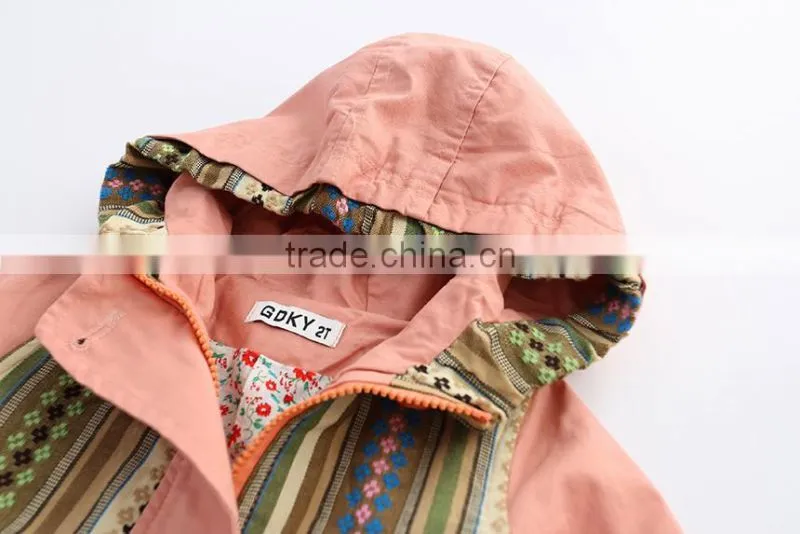 2016 autumn & winter kids coat long frocks children boutique clothes winter jacket girls overcoat