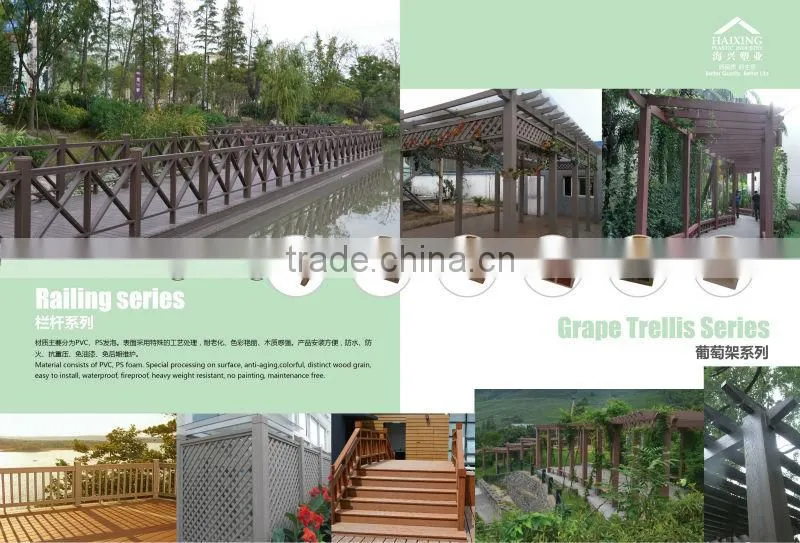 Waterproof Outdoor wood texture wpc foam balustrade